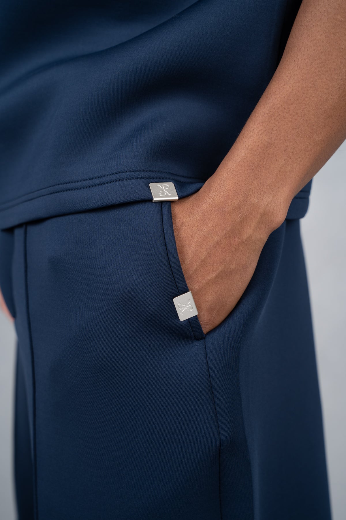 Boxy Scuba Shorts - Navy