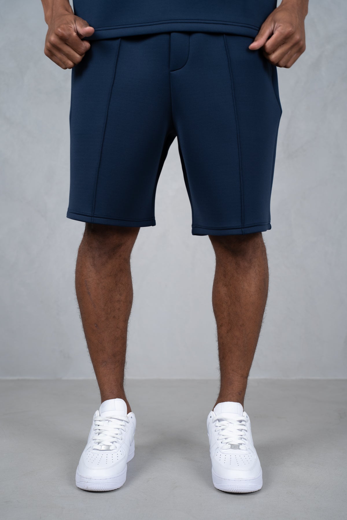 Boxy Scuba Shorts - Navy