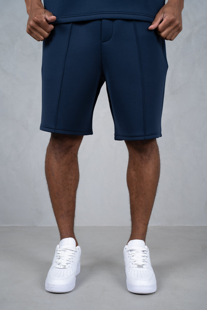 Boxy Scuba Shorts - Navy
