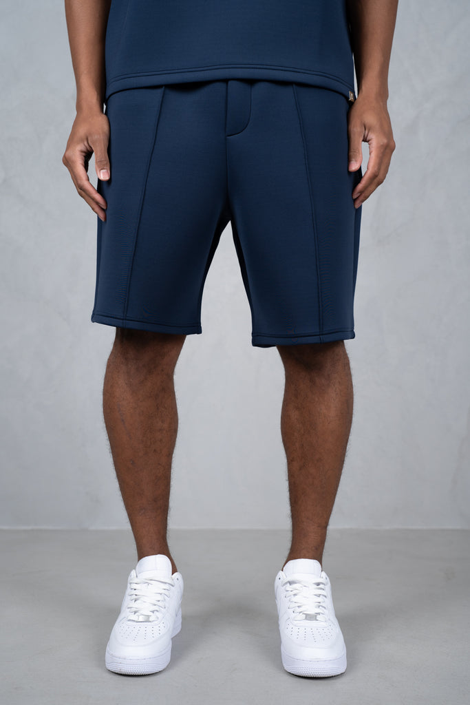 Boxy Scuba Shorts - Navy