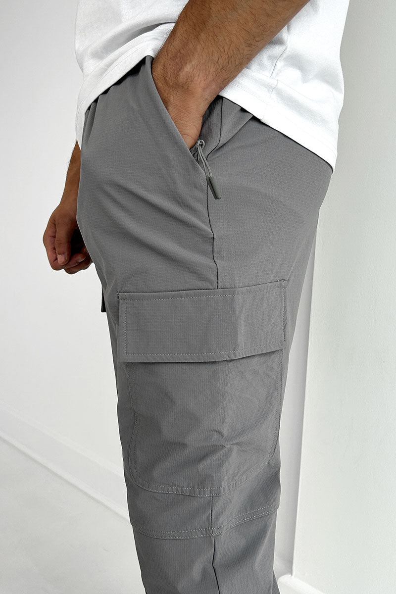 Nylon Split Hem Cargo - Grey