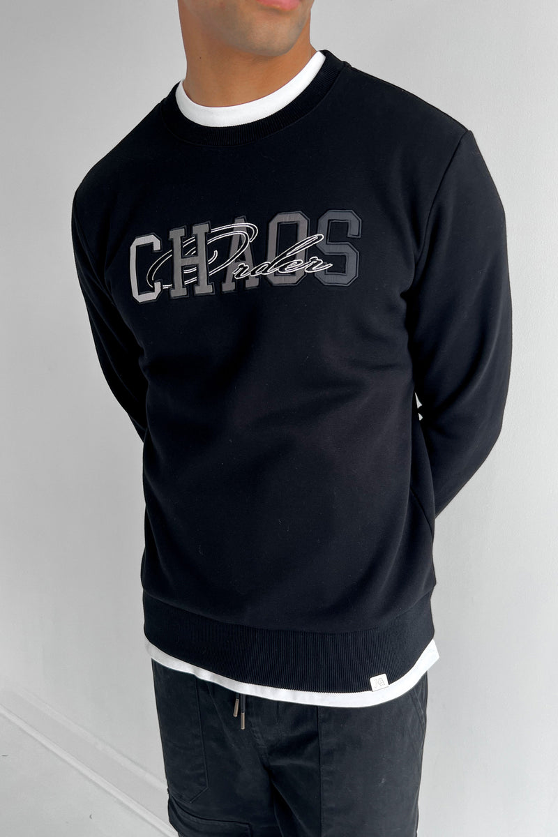 Chaos & Order Signature Slim Fit Sweatshirt - Black