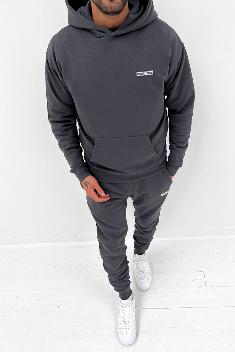 Day To Day Slim Fit Hoodie  - Charcoal Grey