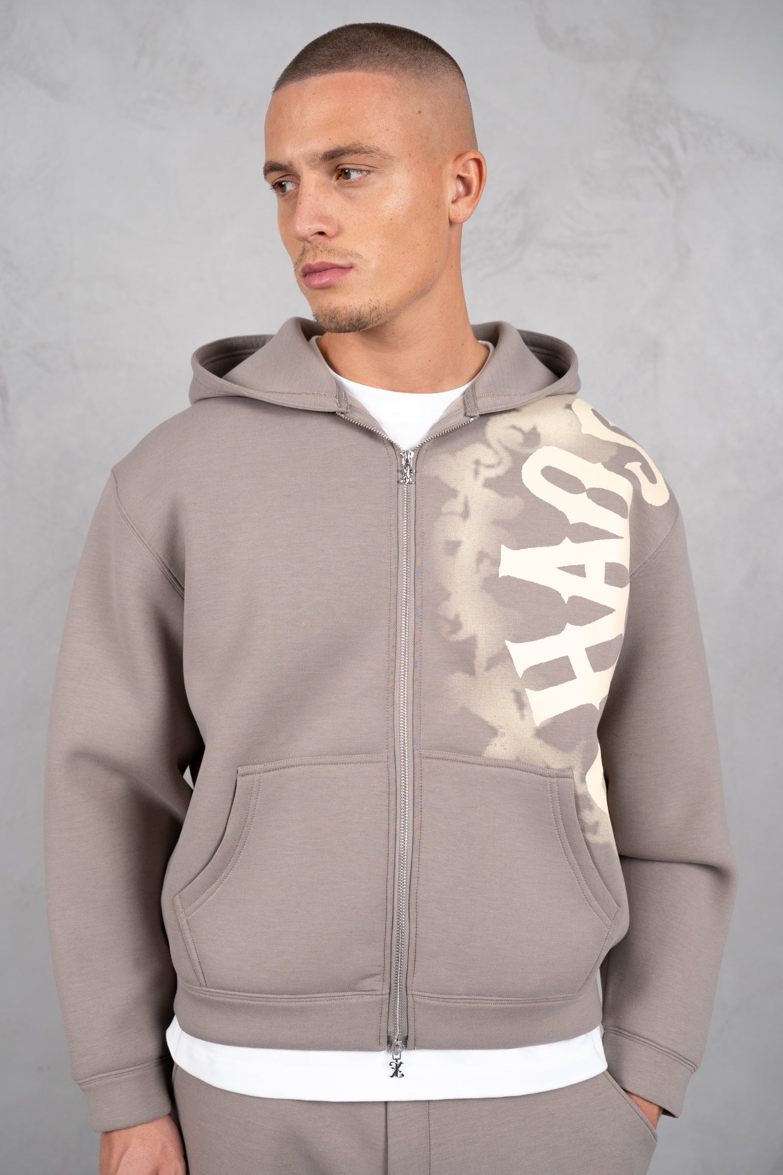 Chaos Soft Scuba Hoodie - Grey