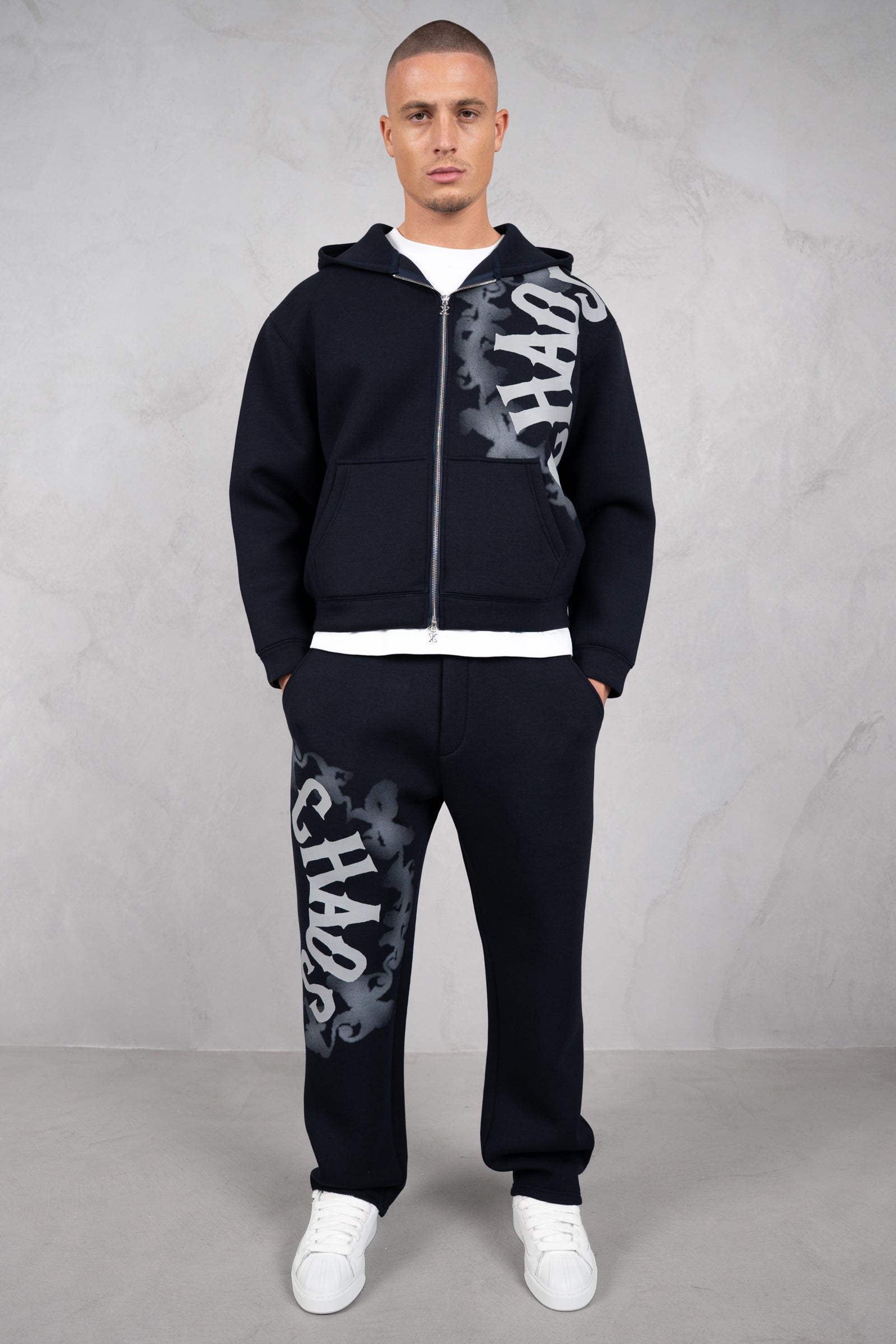 Chaos Soft Scuba Hoodie - Navy
