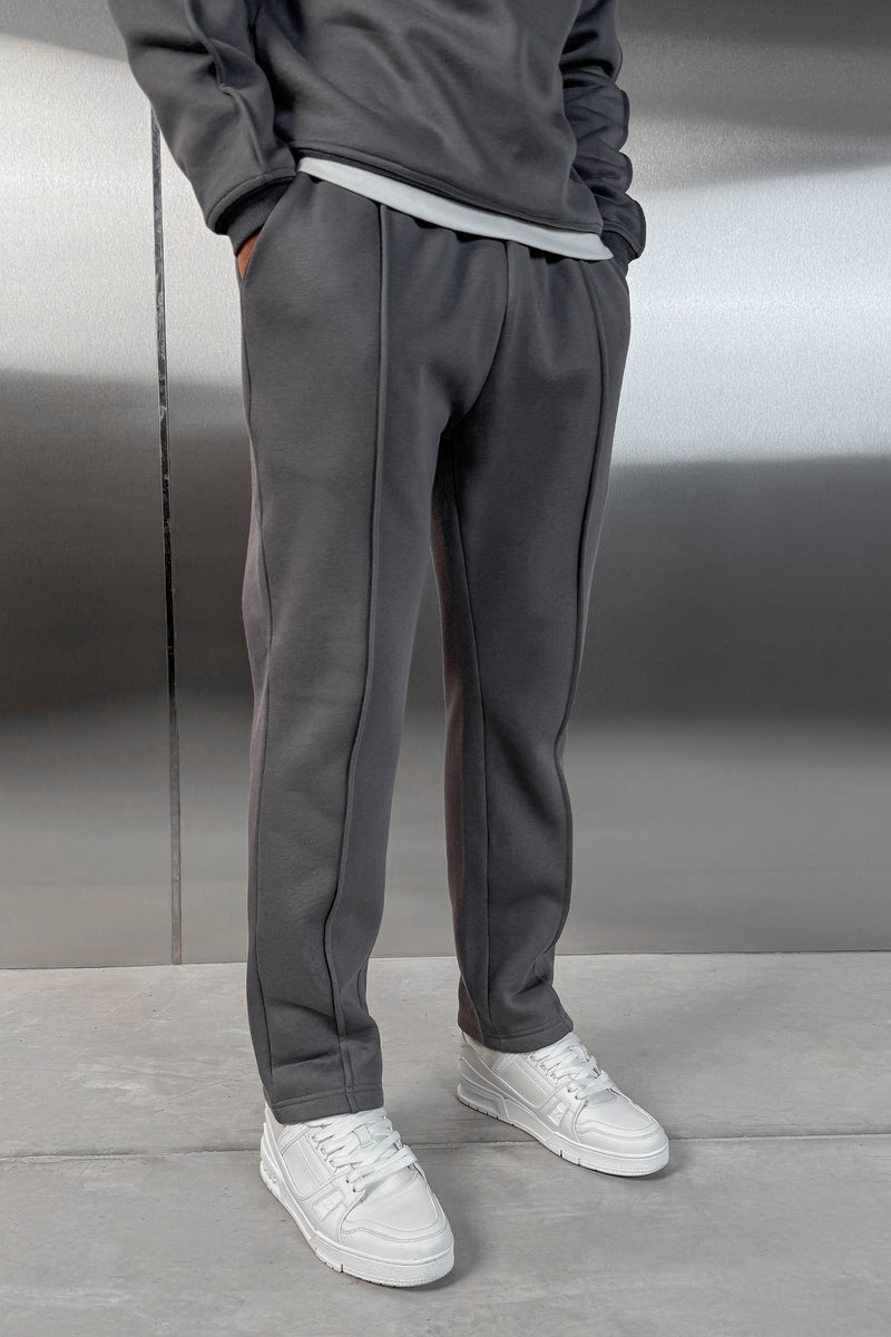 Relaxed Pintuck Joggers - Charcoal