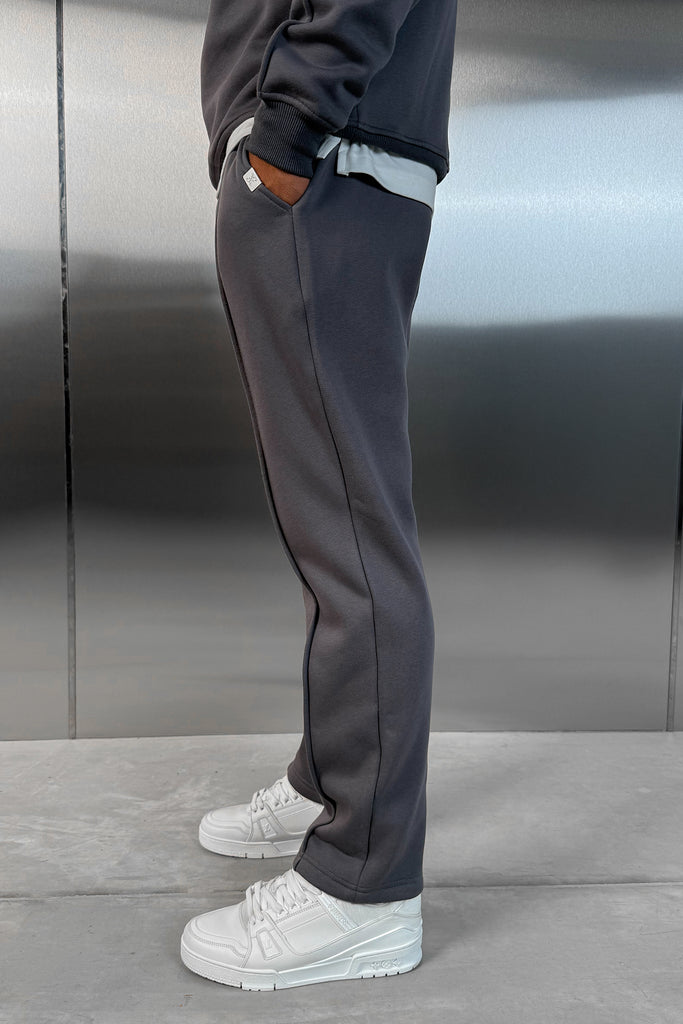 Relaxed Pintuck Joggers - Charcoal