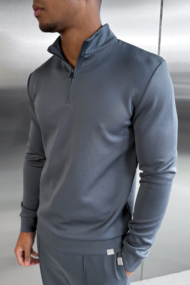 Scuba Quarter Zip Jumper - Charcoal