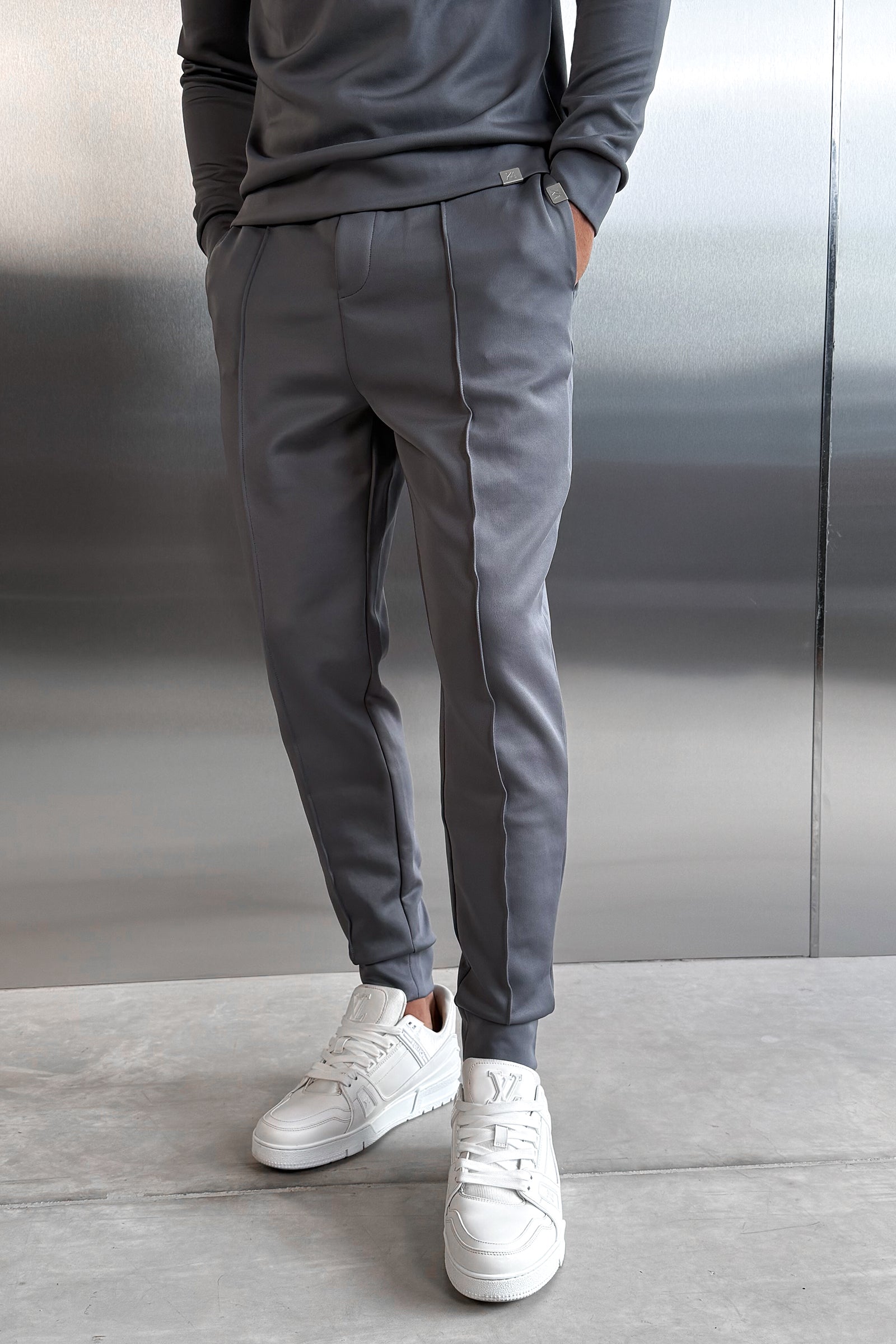 Scuba Pintuck Joggers - Charcoal