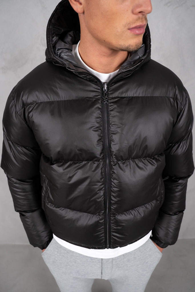 Core Reversible Boxy Puffer Jacket - Black