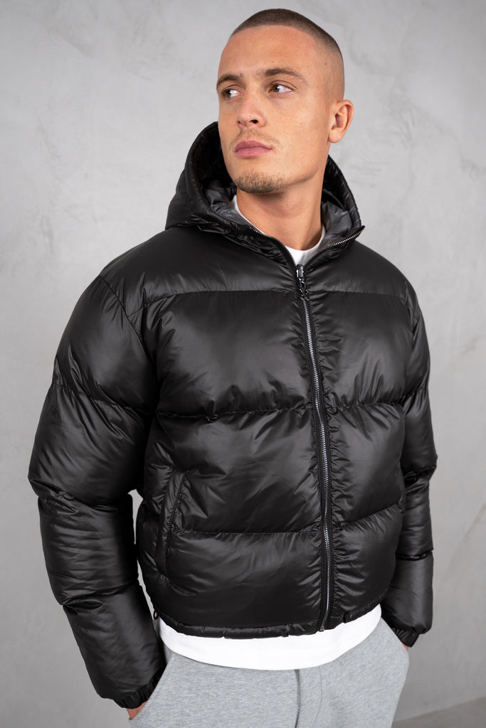 Core Reversible Boxy Puffer Jacket - Black