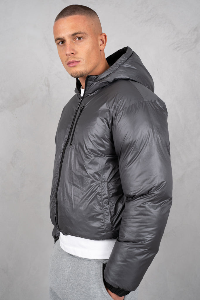 Core Reversible Boxy Puffer Jacket - Black