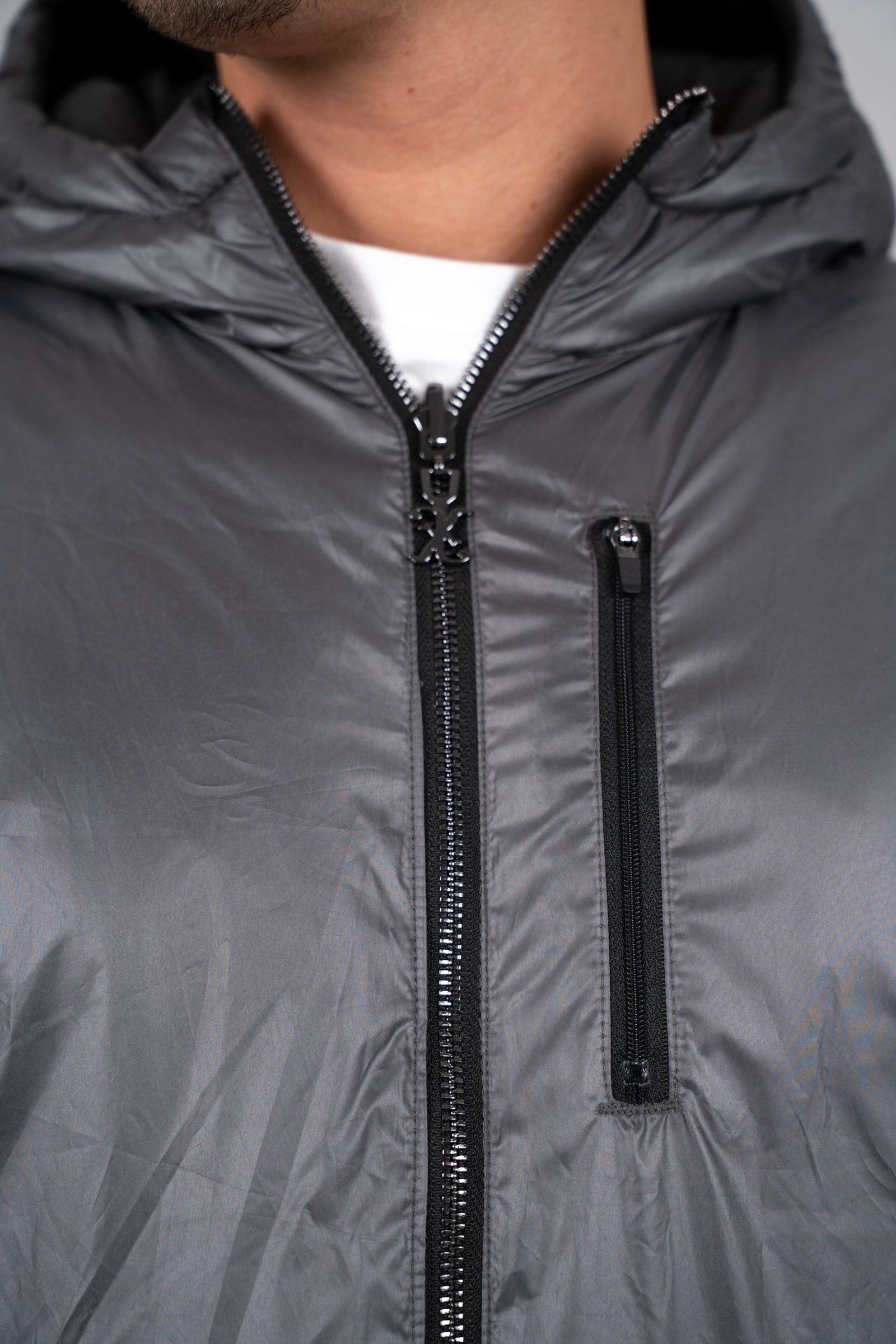 Core Reversible Boxy Puffer Jacket - Black