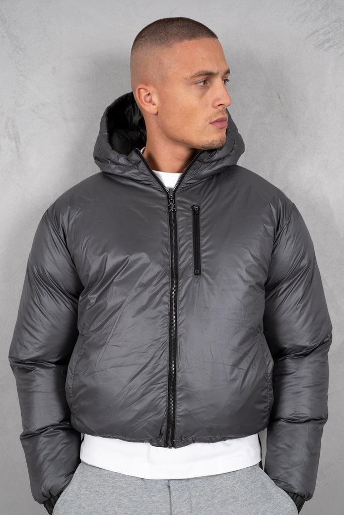 Core Reversible Boxy Puffer Jacket - Black