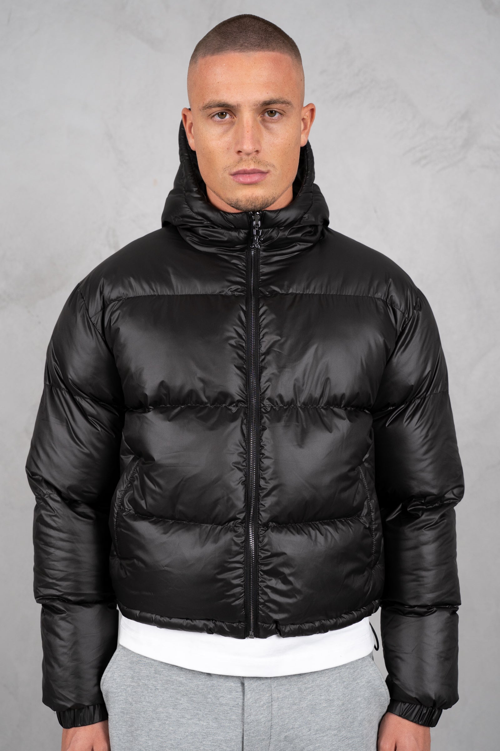 Core Reversible Boxy Puffer Jacket - Black