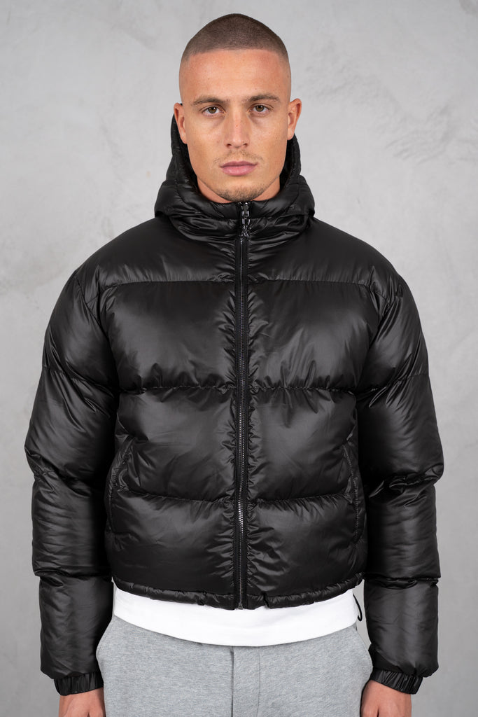 Core Reversible Boxy Puffer Jacket - Black