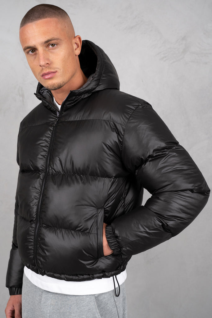 Core Reversible Boxy Puffer Jacket - Black