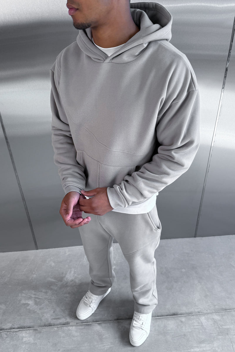 Curve Seam Straight Leg Jogger - Grey