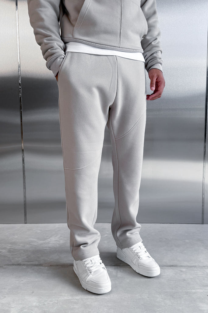Curve Seam Straight Leg Jogger - Grey