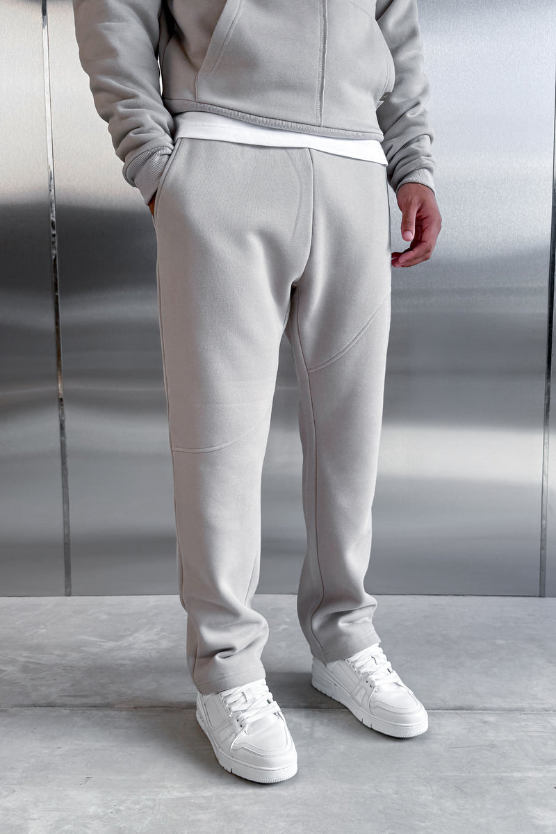 Curve Seam Straight Leg Jogger - Grey