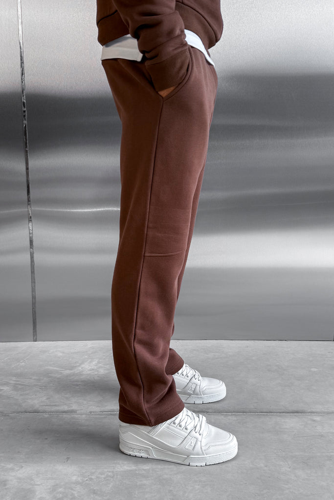 Curve Seam Straight Leg Jogger - Mocha