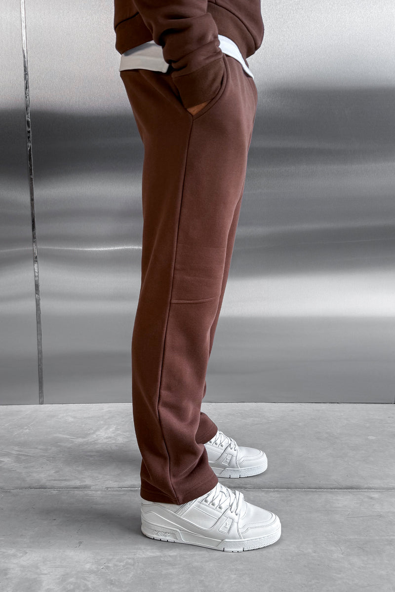 Curve Seam Straight Leg Jogger - Mocha