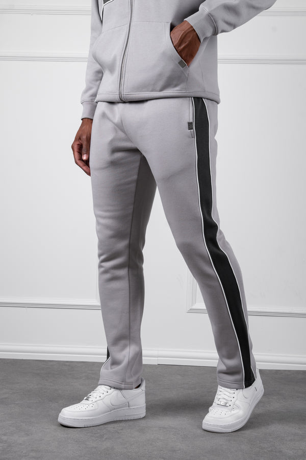 Panelled Straight Leg Jogger - Grey