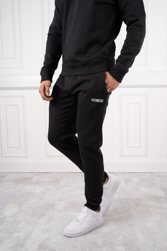 Day To Day Crew Neck TS Joggers - Black