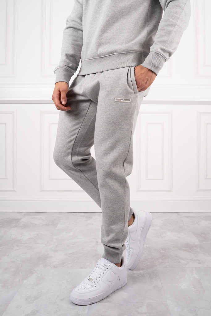 Day To Day Crew Neck Full Tracksuit - Grey Marl