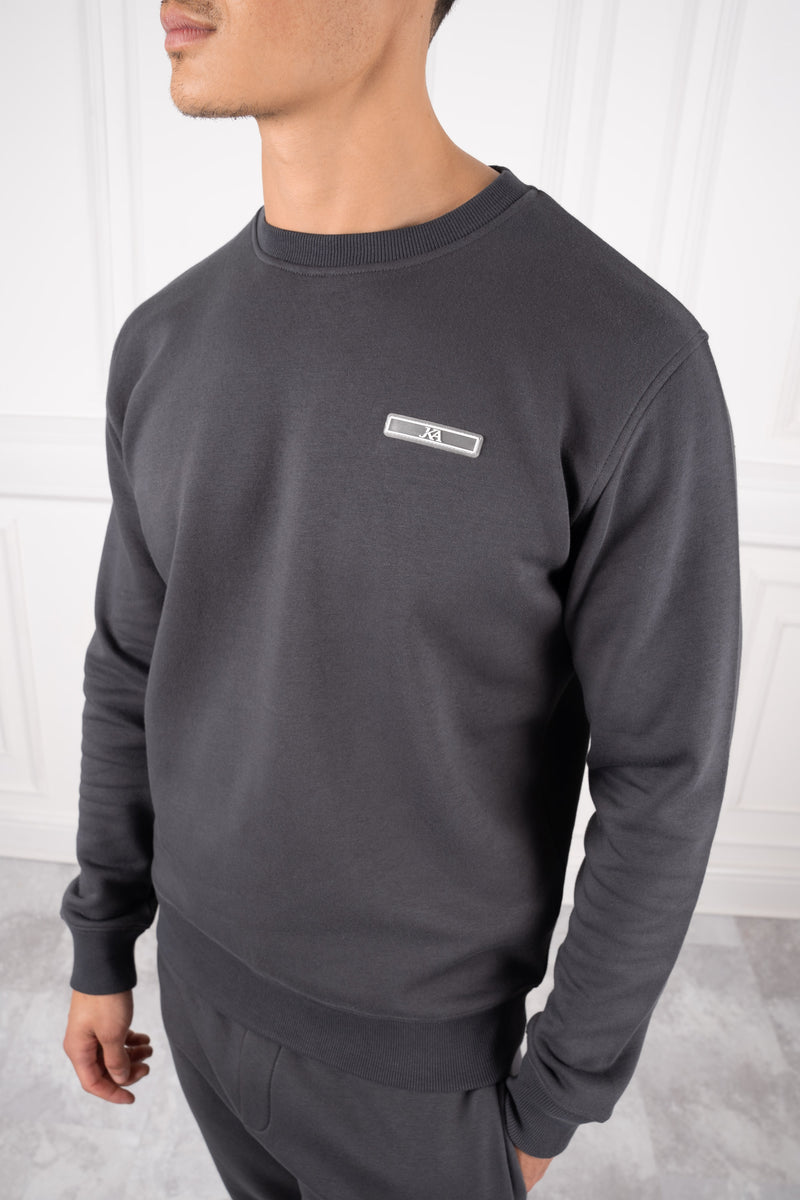 Day To Day Crew Neck TS Sweatshirt - Charcoal