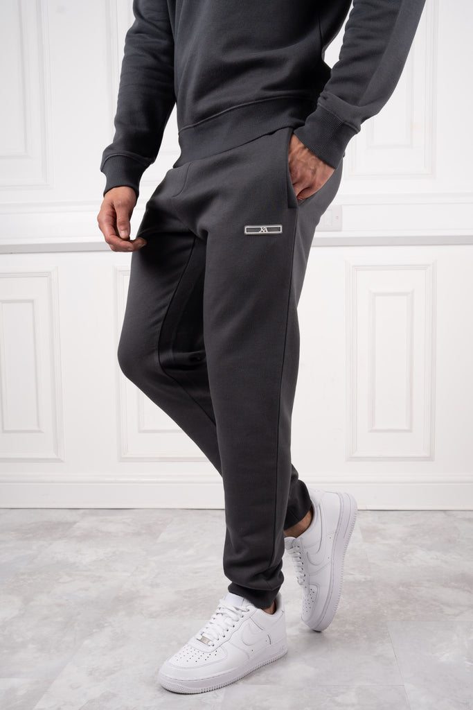 Day To Day Crew Neck Full Tracksuit - Charcoal