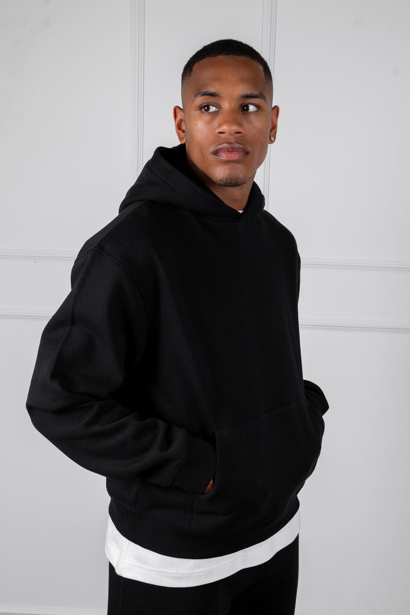 Oversized Boxy Hoodie - Black