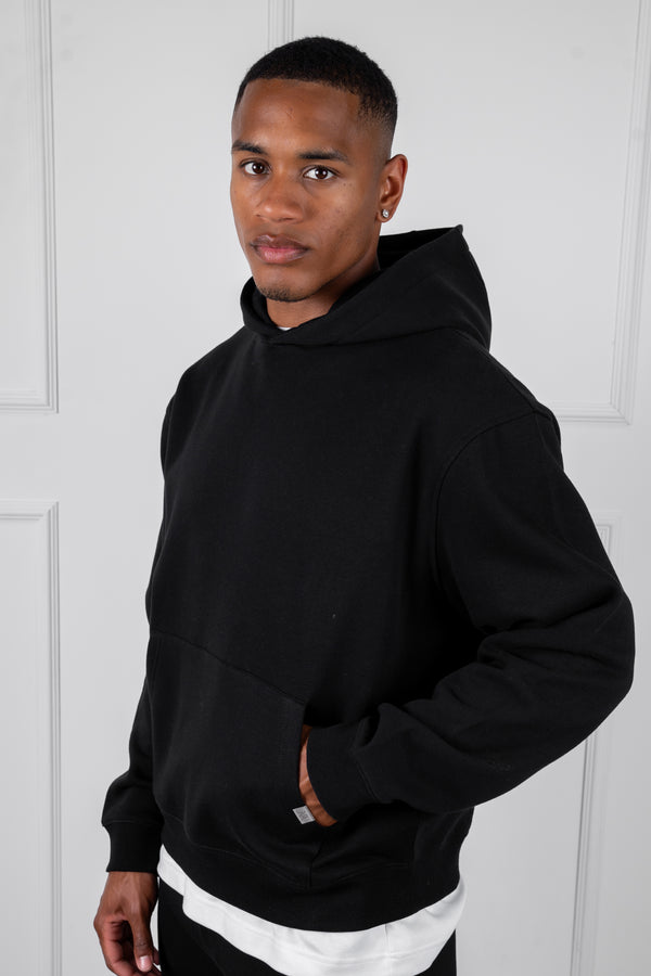Oversized Boxy Hoodie - Black