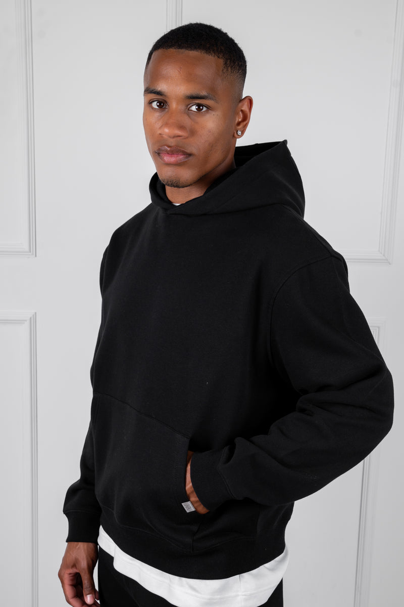 Oversized Boxy Hoodie - Black