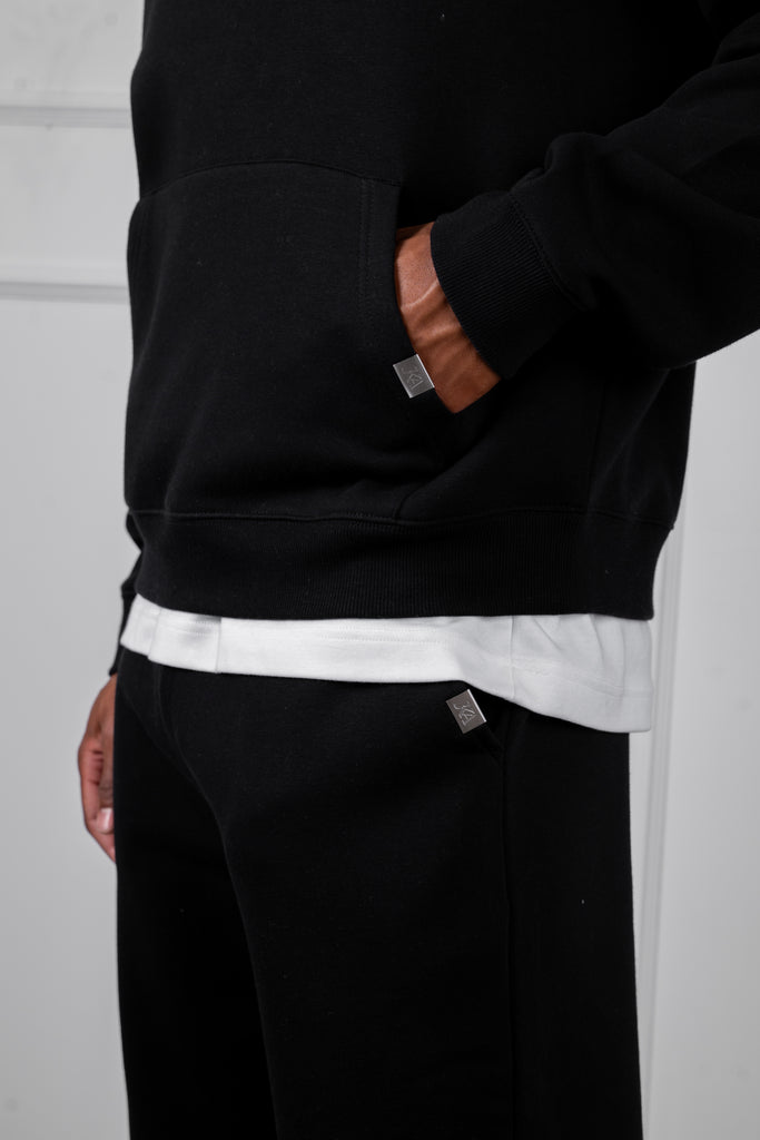 Oversized Boxy Hoodie - Black