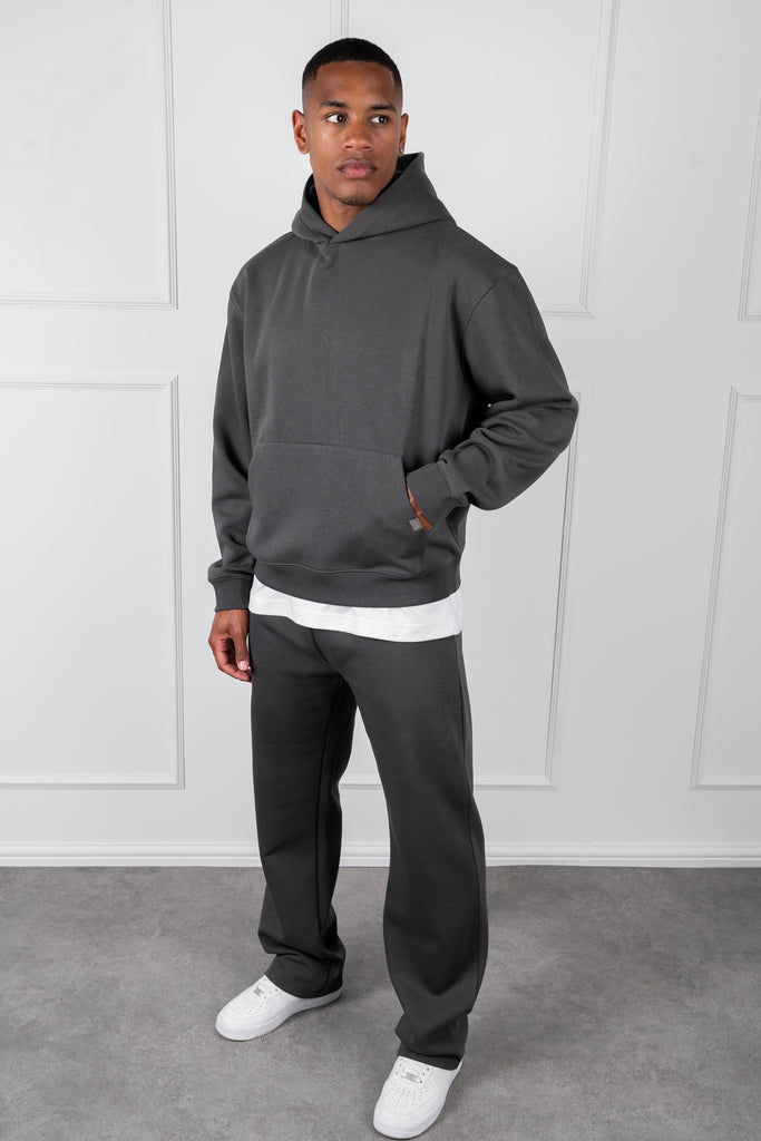 Oversized Boxy Hoodie - Charcoal