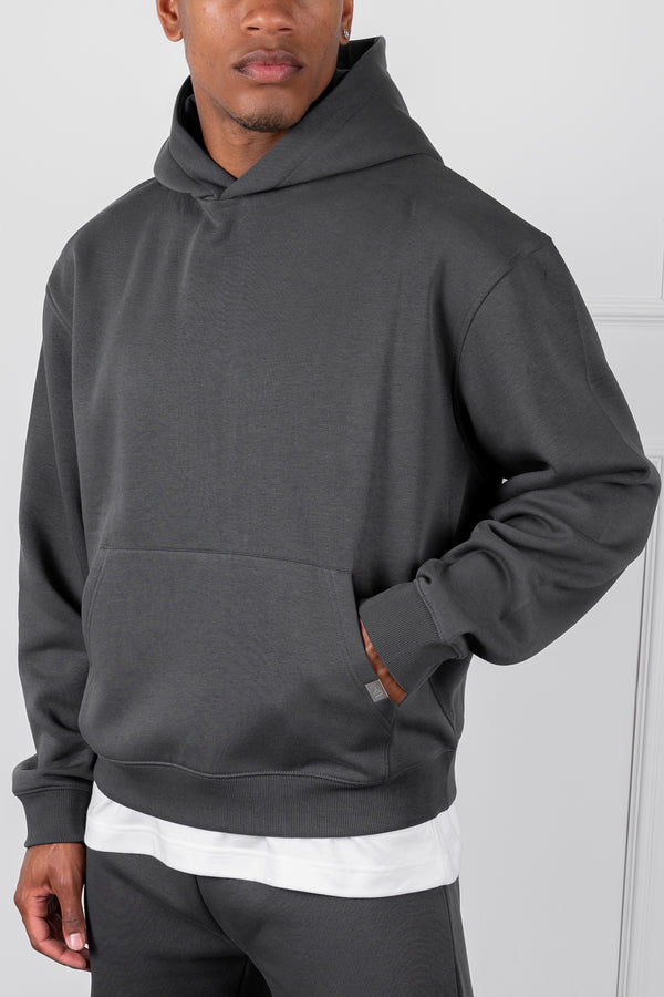 Oversized Boxy Hoodie - Charcoal