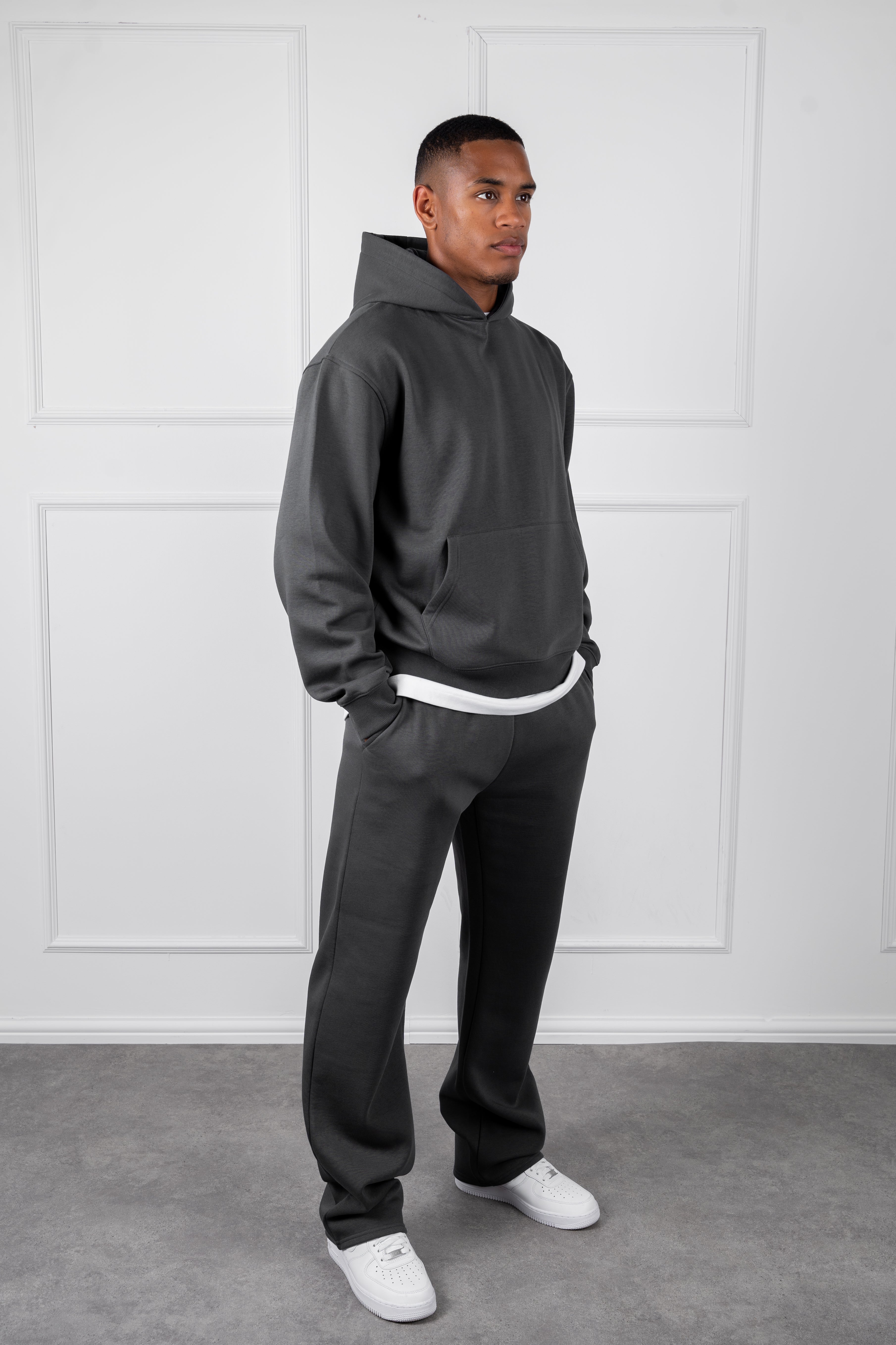 Oversized Boxy Hoodie - Charcoal