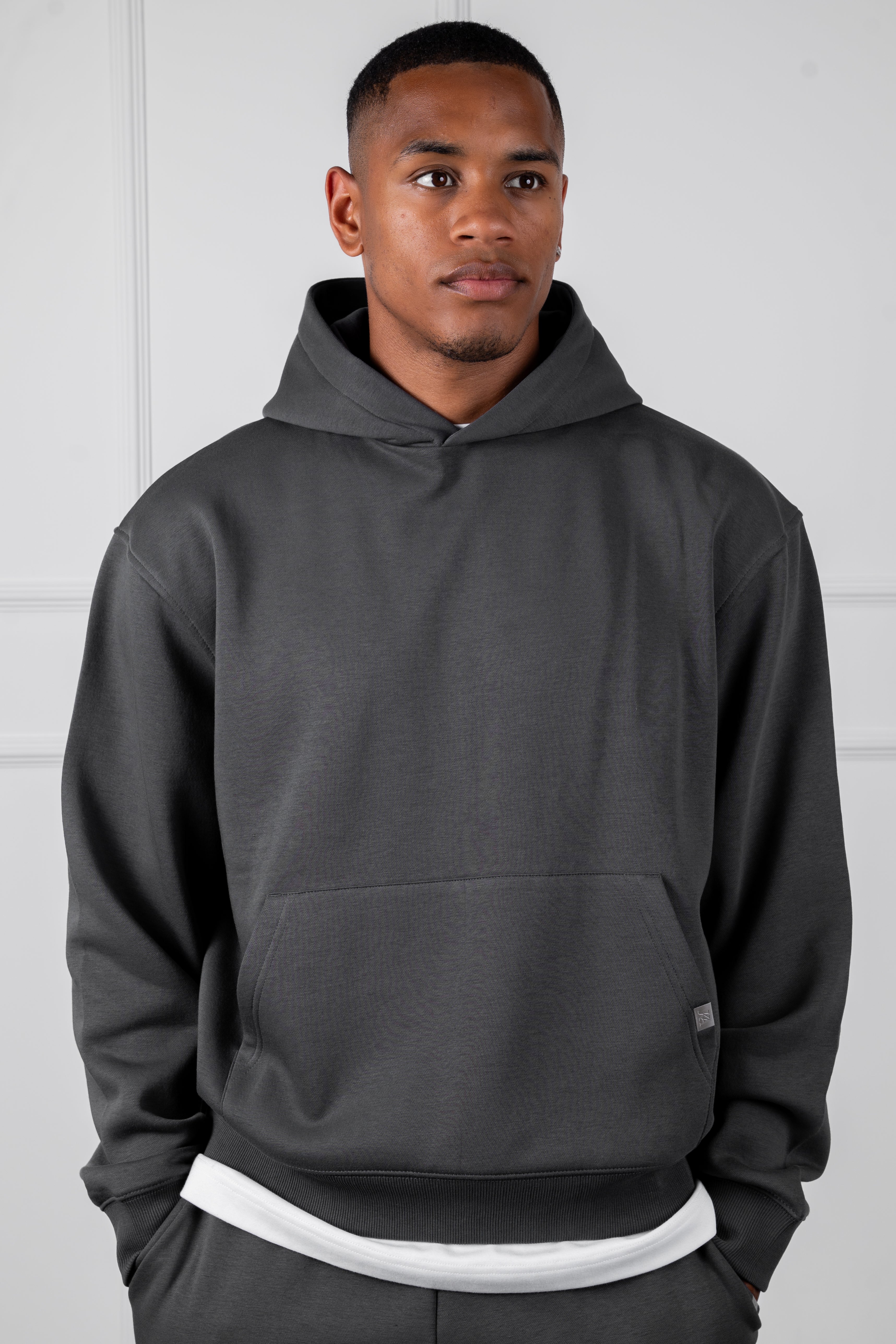 Oversized Boxy Hoodie - Charcoal