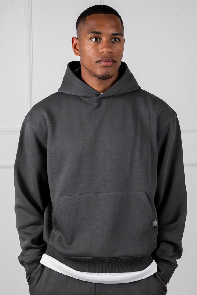 Oversized Boxy Hoodie - Charcoal