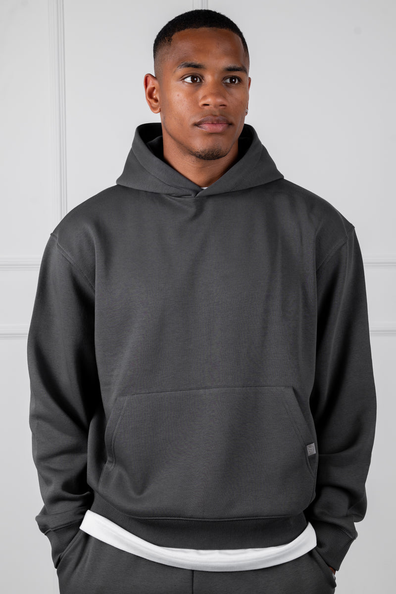 Oversized Boxy Hoodie - Charcoal