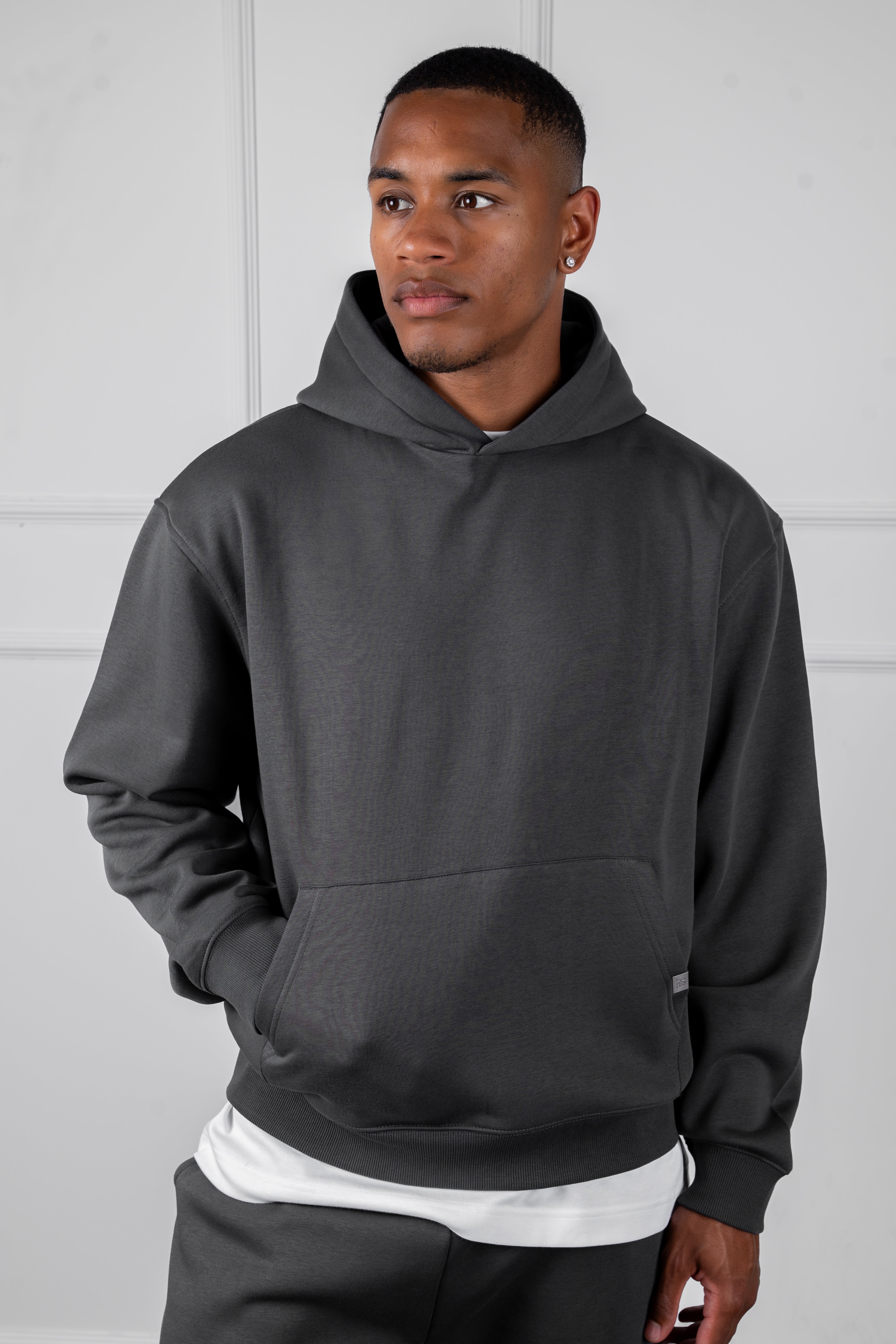 Oversized Boxy Hoodie - Charcoal