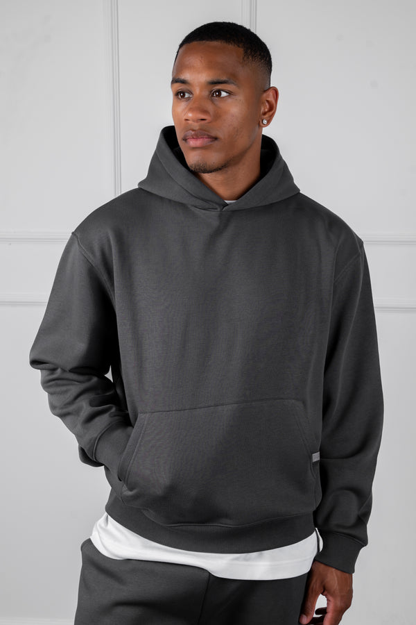 Oversized Boxy Hoodie - Charcoal