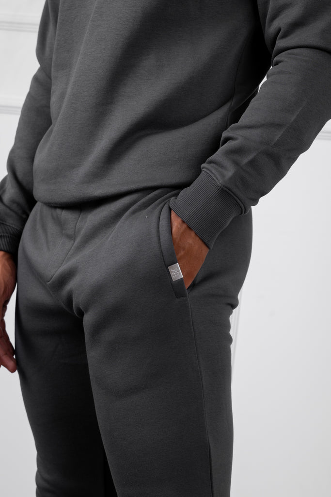 Slim Fit Crew Neck Sweatshirt - Charcoal