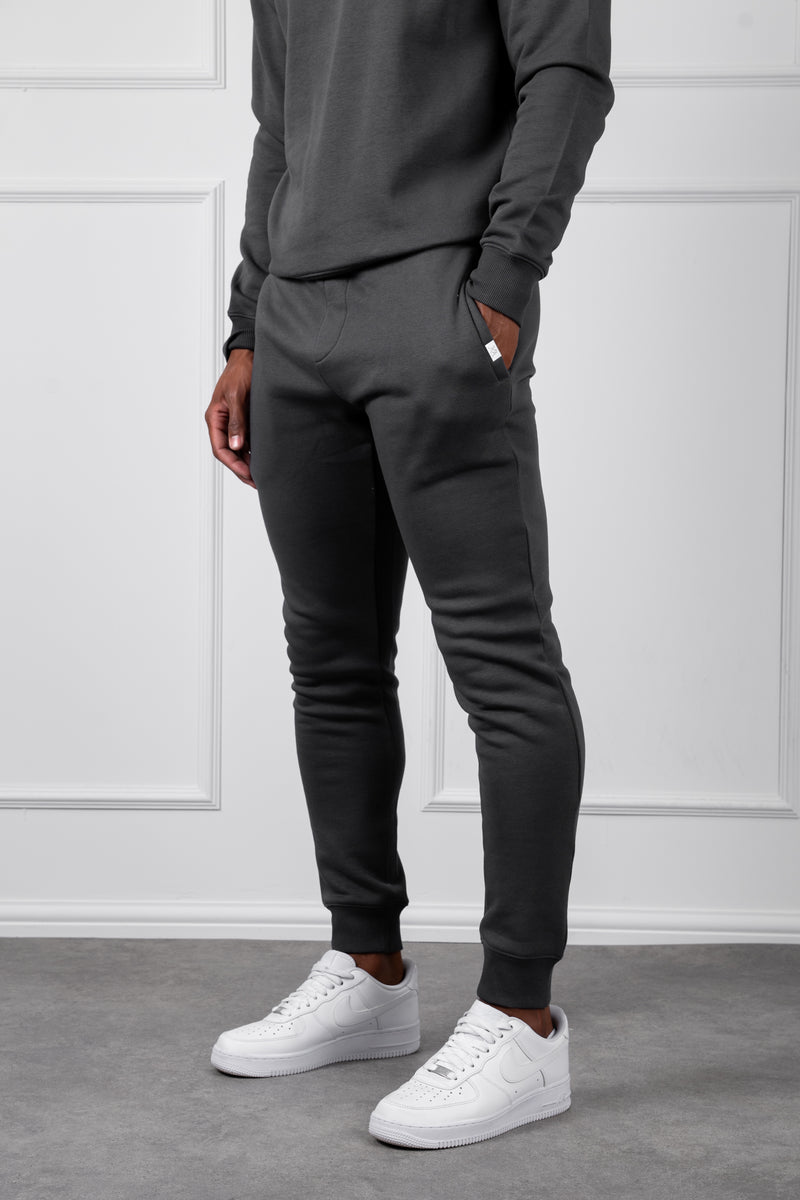 Slim Fit Crew Neck Sweatshirt - Charcoal