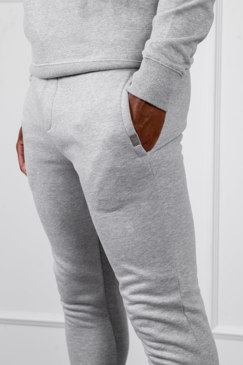 Slim Fit Crew Neck Sweatshirt - Grey Marl