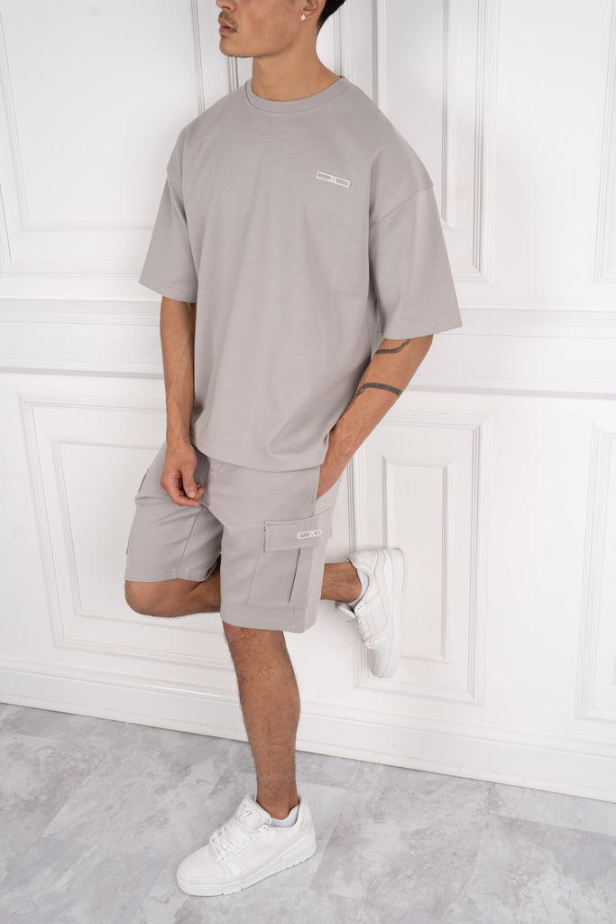 Day To Day Oversized Twin Set - Light Grey