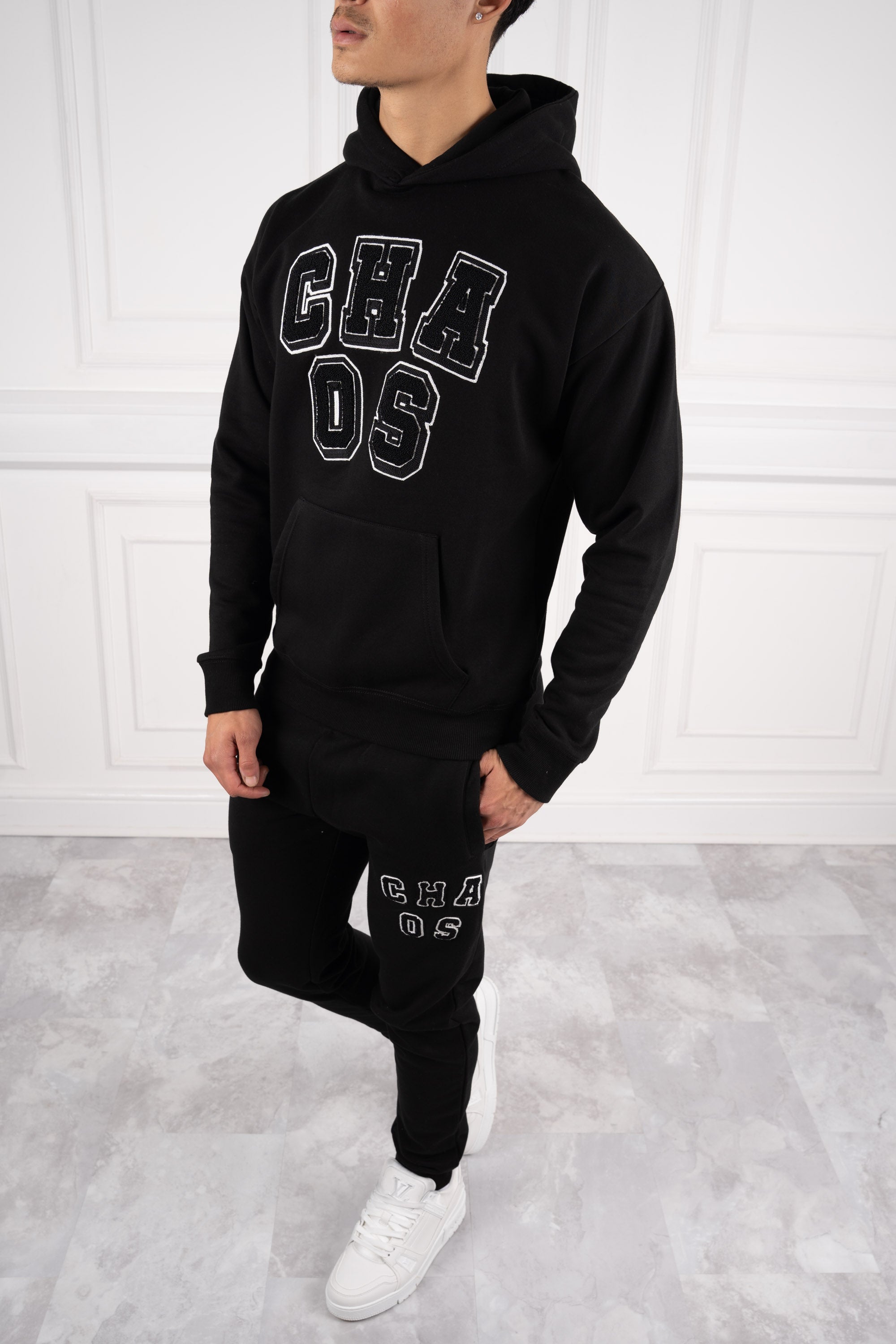 Chaos Boucle Slim Fit Full Tracksuit - Black