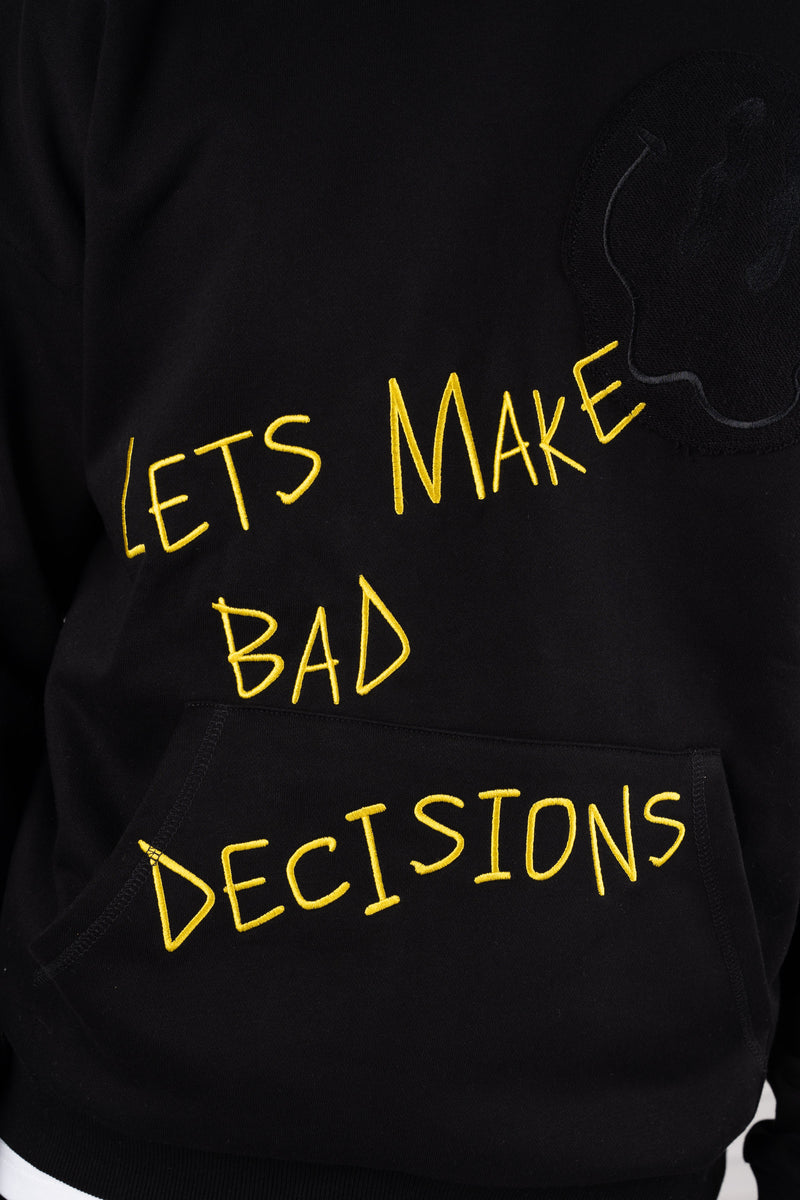 Bad Decisions Oversized Hoodie - Black