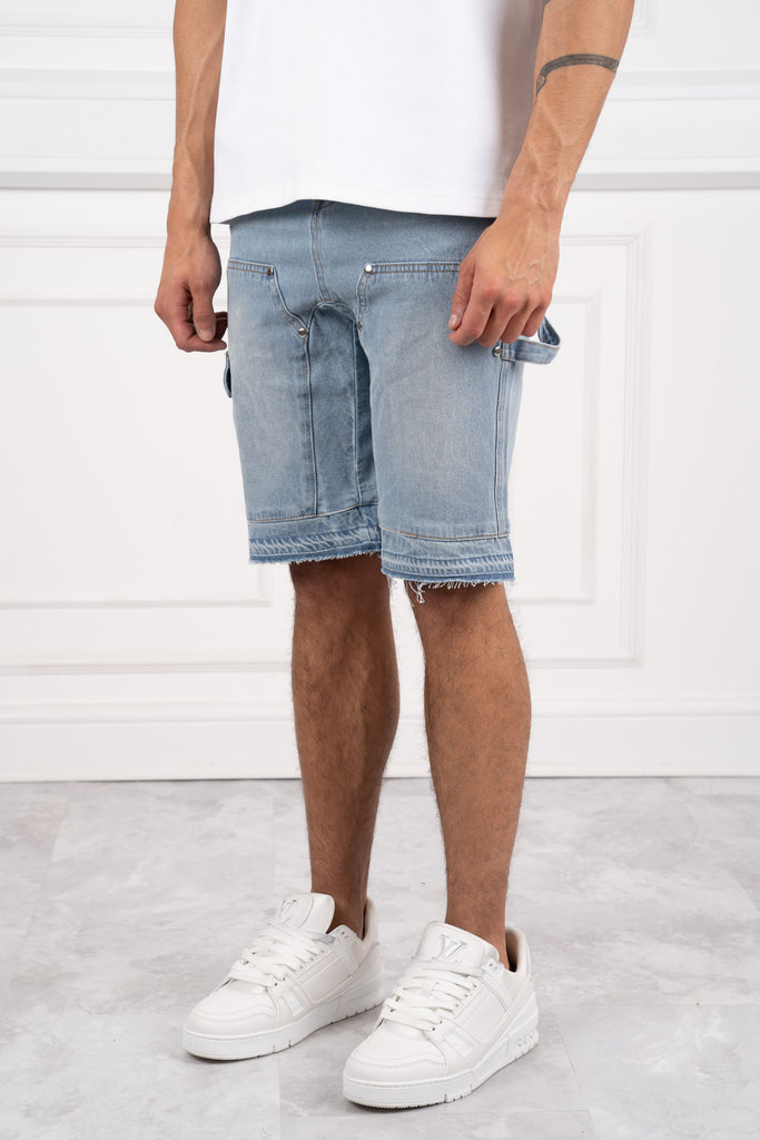 Carpenter Denim Shorts - Blue